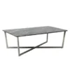 Paige Coffee Table - Black/Stainless Steel