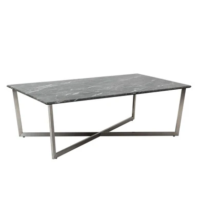 Paige Coffee Table - Black/Stainless Steel 1 Paige Coffee Table - Black/Stainless Steel