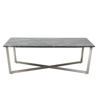 Paige Coffee Table - Black/Stainless Steel 4 Paige Coffee Table - Black/Stainless Steel - Image 4