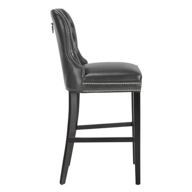 Charlotte Leather Stool - Espresso 2 Charlotte Leather Stool - Espresso - Image 2