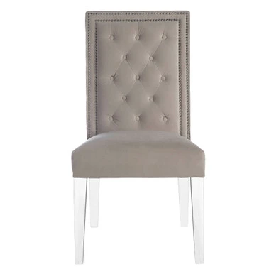 Maxwell Dining Chair With Nailheads - Acrylic 1 Maxwell Dining Chair With Nailheads - Acrylic