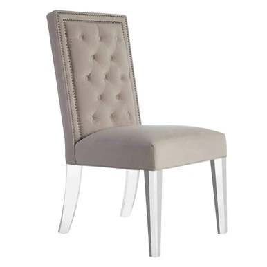 Maxwell Dining Chair With Nailheads - Acrylic 4 Maxwell Dining Chair With Nailheads - Acrylic - Image 4