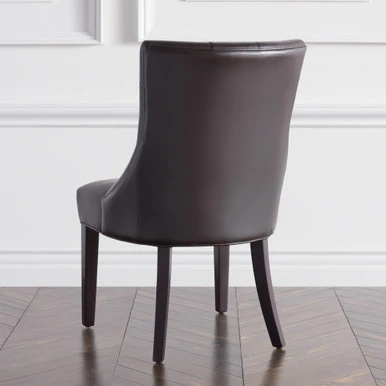 Nottingham Leather Dining Chair - Espresso 5 Nottingham Leather Dining Chair - Espresso - Image 5