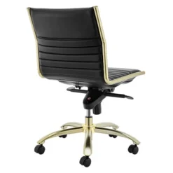 Darby Low Back Office Chair - Black/Brushed Gold -Cozy Corner Shop 603922981 4 12087.1690292089.386.513