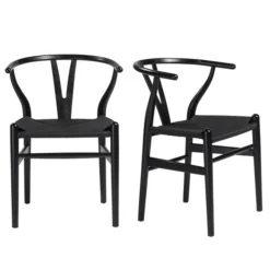 Tia Dining Chair Black/Black - Set Of 2