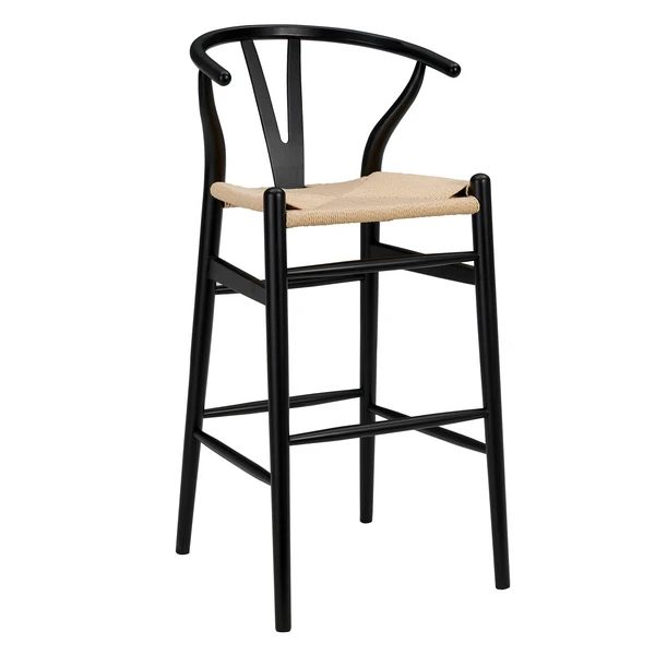 Tia Bar Stool - Black/Natural 1 Tia Bar Stool - Black/Natural