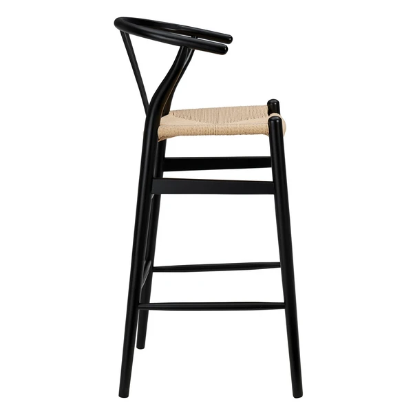 Tia Bar Stool - Black/Natural 3 Tia Bar Stool - Black/Natural - Image 3
