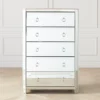 Simplicity Mirrored 5 Drawer Tall Chest