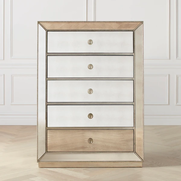 Omni Mirrored 5 Drawer Chest 1 Omni Mirrored 5 Drawer Chest