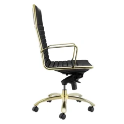 Darby High Back Office Chair - Black/Gold -Cozy Corner Shop webimage 120121155 2 jpg