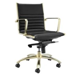 Darby Low Back Office Chair - Black/Gold -Cozy Corner Shop webimage 120171407 1 jpg