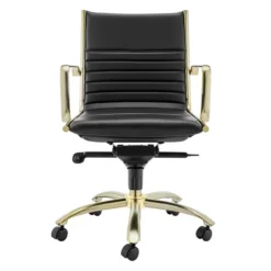 Darby Low Back Office Chair - Black/Gold -Cozy Corner Shop webimage 120171407 2 jpg
