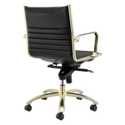 Darby Low Back Office Chair - Black/Gold -Cozy Corner Shop webimage 120171407 4 jpg 1