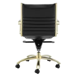 Darby Low Back Office Chair - Black/Gold -Cozy Corner Shop webimage 120171407 5 jpg 1