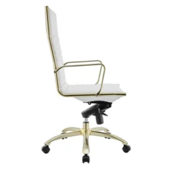 Darby High Back Office Chair - White/Gold 9 Darby High Back Office Chair - White/Gold -Cozy Corner Shop webimage 120174437 3 jpg