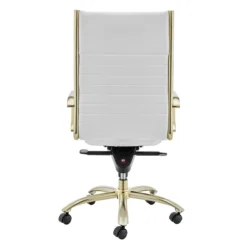 Darby High Back Office Chair - White/Gold 11 Darby High Back Office Chair - White/Gold -Cozy Corner Shop webimage 120174437 5 jpg