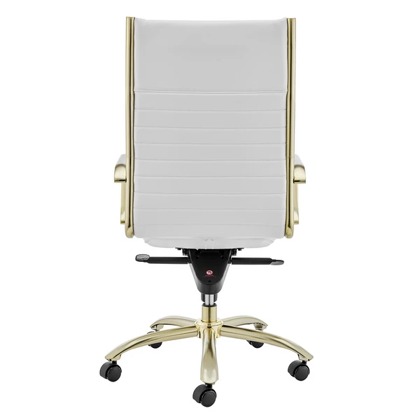 Darby High Back Office Chair - White/Gold 6 Darby High Back Office Chair - White/Gold - Image 6