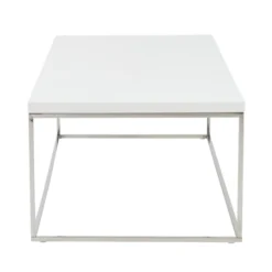 Cory Rectangle Coffee Table - White/Silver 8 Cory Rectangle Coffee Table - White/Silver -Cozy Corner Shop webimage 602140178 ALT2