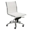 Darby Low Back Desk Chair - White/Chrome