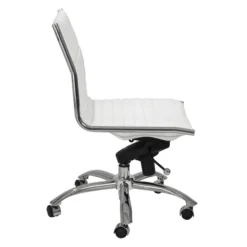 Darby Low Back Desk Chair - White/Chrome -Cozy Corner Shop webimage 603178951 2 jpg