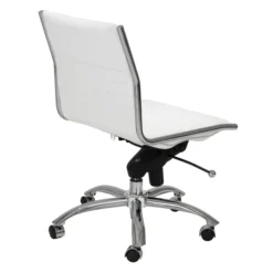 Darby Low Back Desk Chair - White/Chrome -Cozy Corner Shop webimage 603178951 3 jpg