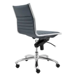 Darby Low Back Office Chair - Blue/Chrome -Cozy Corner Shop webimage 603334839 3 jpg