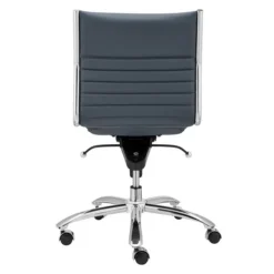 Darby Low Back Office Chair - Blue/Chrome -Cozy Corner Shop webimage 603334839 4 jpg
