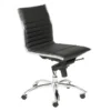 Darby Low Back Office Chair - Black/Chrome