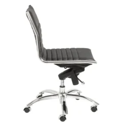 Darby Low Back Office Chair - Black/Chrome -Cozy Corner Shop webimage 603762472 2 jpg