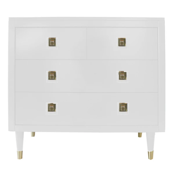Uptown 4 Drawer Dresser - White 1 Uptown 4 Drawer Dresser - White