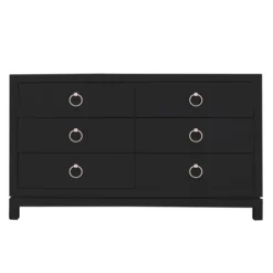 Artisan 6 Drawer Dresser - Black/Silver