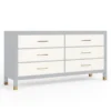 Monterey 6 Drawer Dresser - French Grey/White