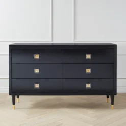 Uptown 6 Drawer Dresser - Black