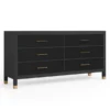 Monterey 6 Drawer Dresser - Black