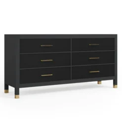 Monterey 6 Drawer Dresser - Black